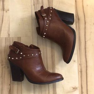 G by Guess Studded Brown Booties, Size 7